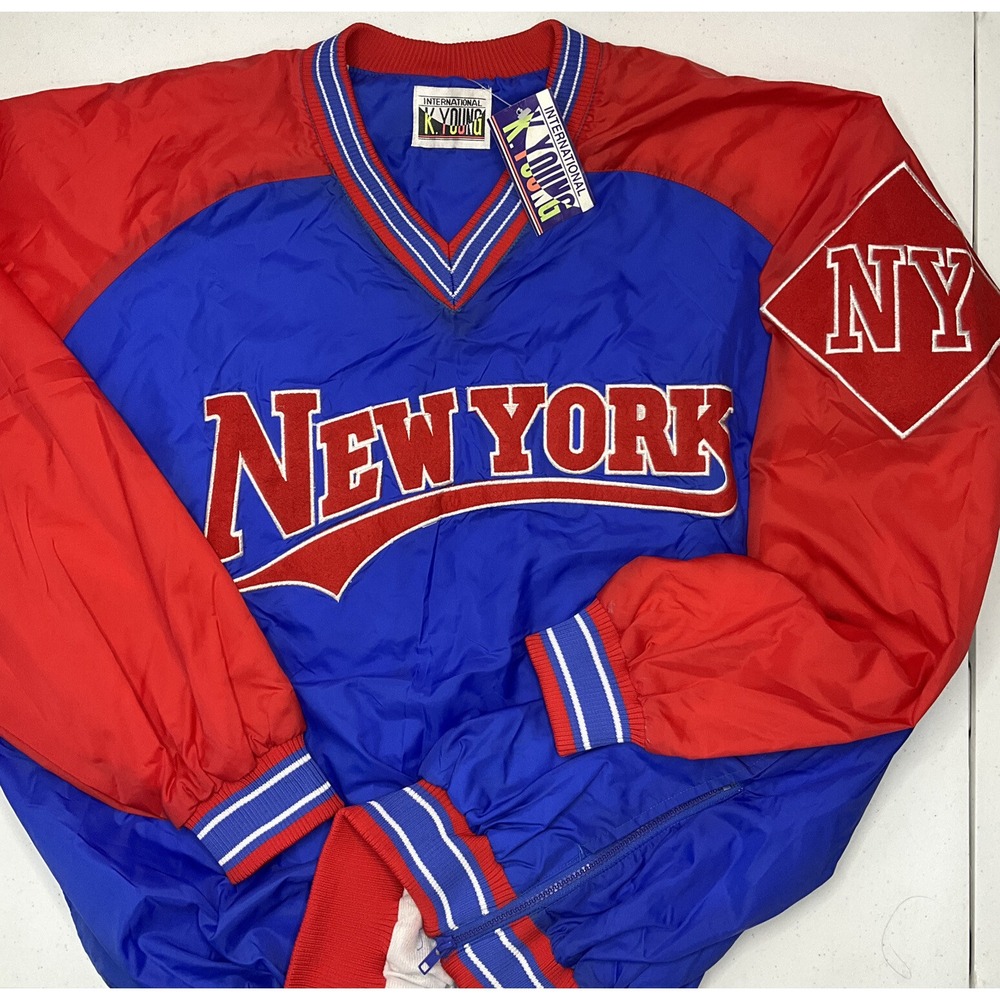 Vintage Rangers New York Jacket 90s International K.Young‎ Windbreaker 2XL NWT